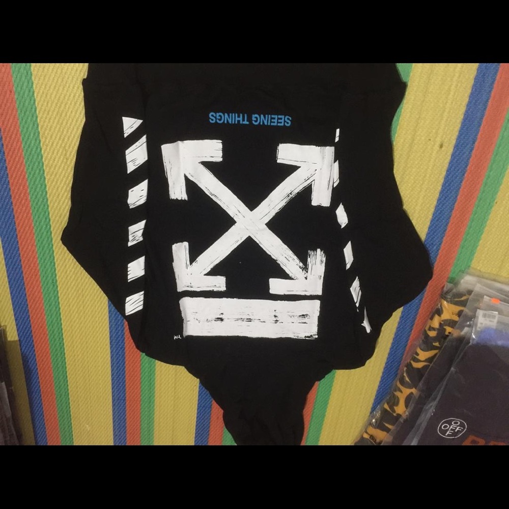 Off White Brushed Arrow Hoodie